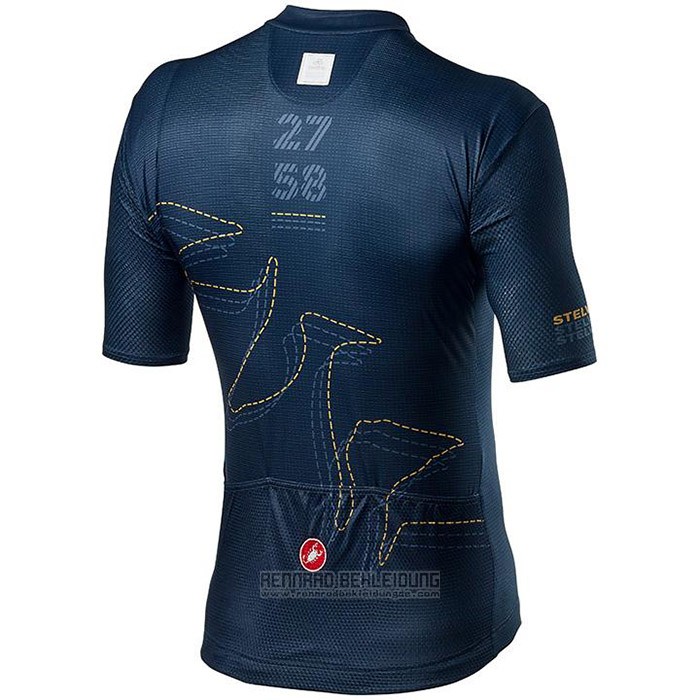 2020 Fahrradbekleidung Giro d'Italia Dunkel Blau Trikot Kurzarm und Tragerhose